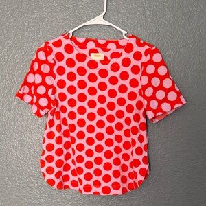 Maeve Red Polka Dot Blouse XS